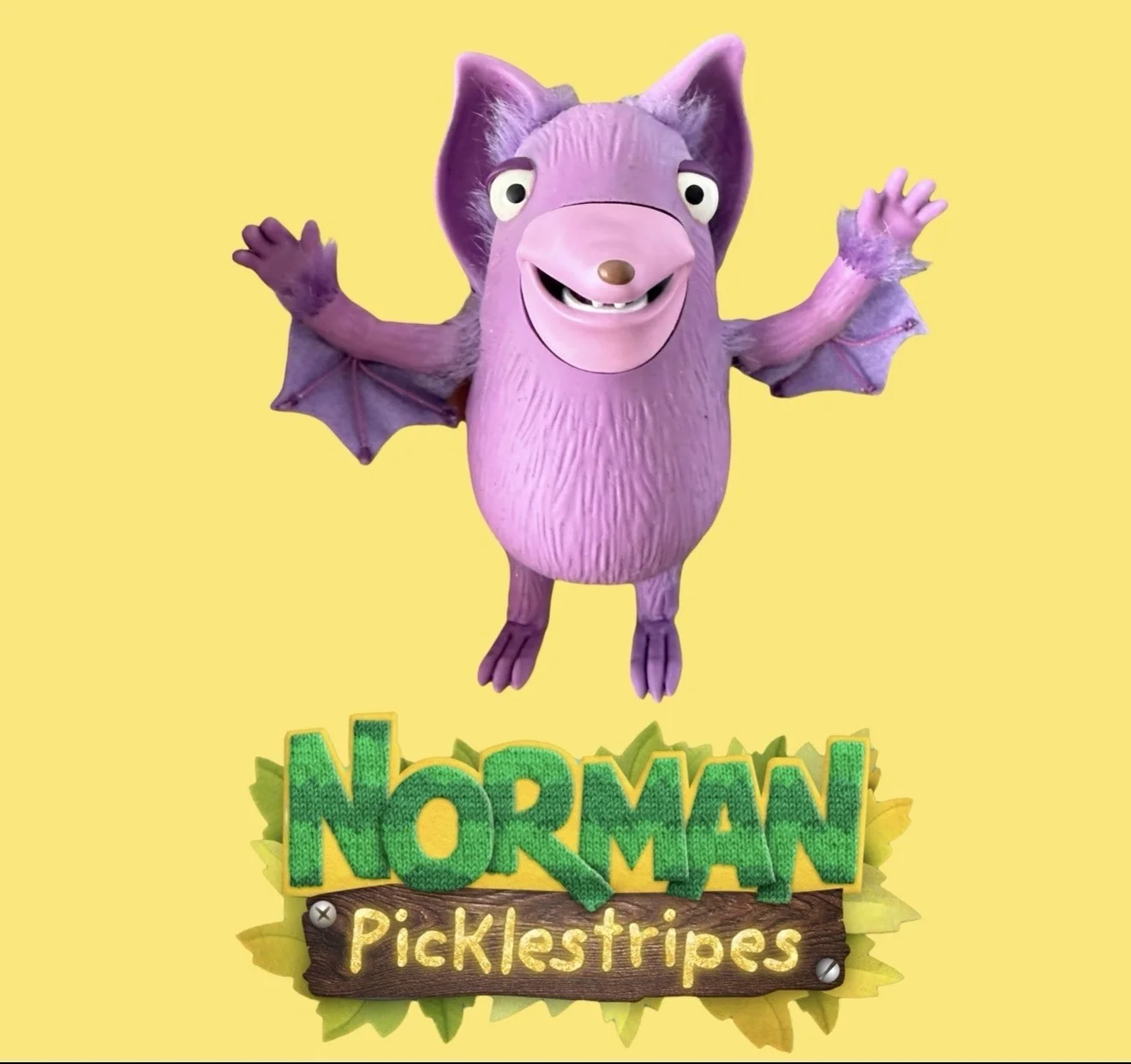 Norman Picklestripes TV Screen Used Bat Stop Motion Puppet, Faceplates & Blinks, image 3