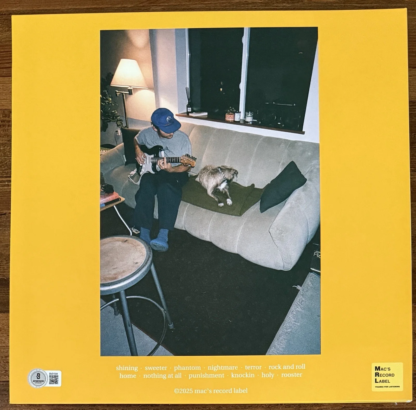 Mac DeMarco SIGNED Guitar Orange Vinyl LP Album Cover Autograph BAS Beckett COA, изображение 4