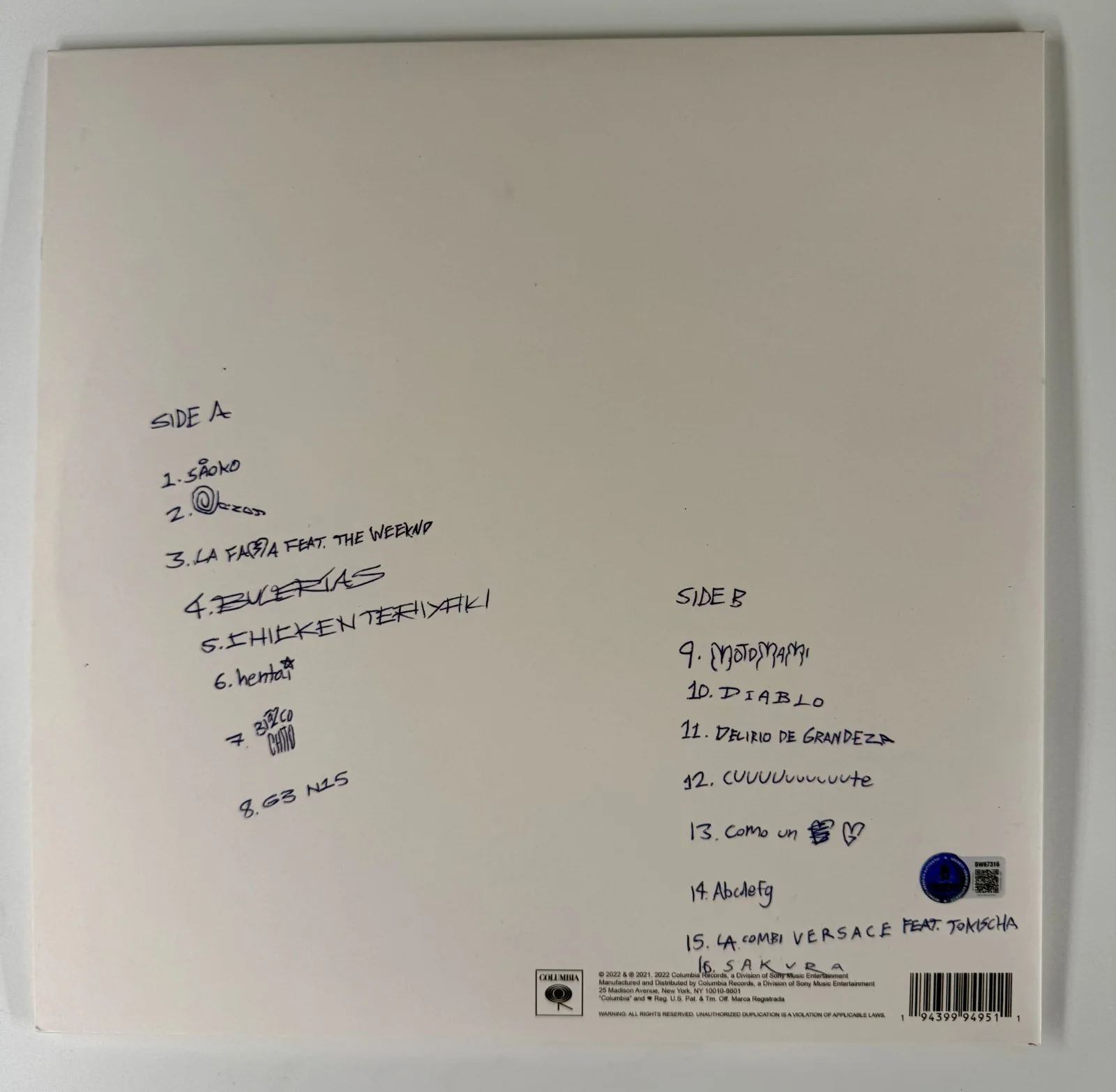 ROSALIA SIGNED MOTOMAMI VINYL ALBUM BAS BECKETT AUTHENTICATED, изображение 2