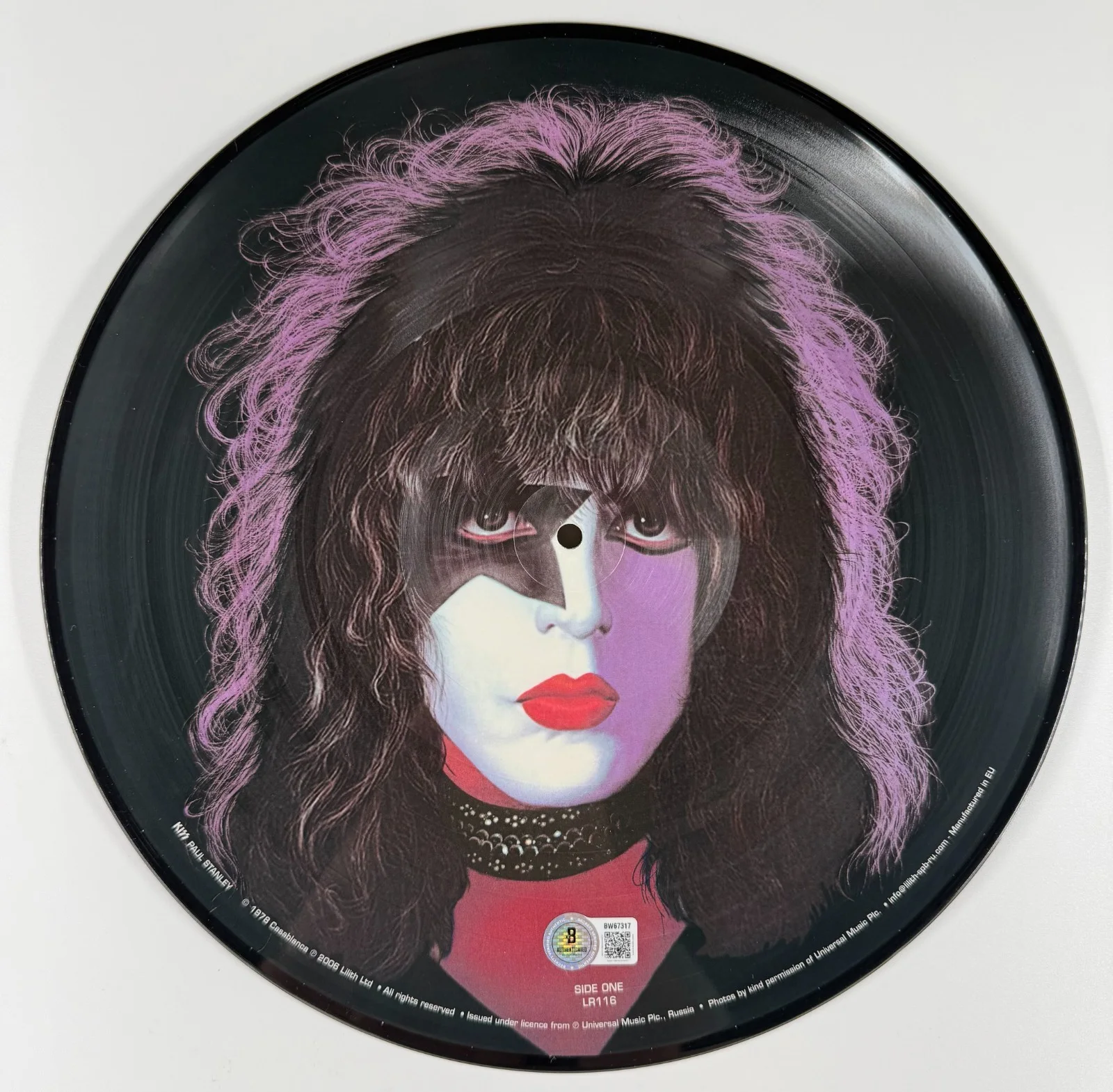 PAUL STANLEY SIGNED KISS PICTURE DISC RSD VINYL ALBUM BAS BECKETT AUTHENTICATED, image 2