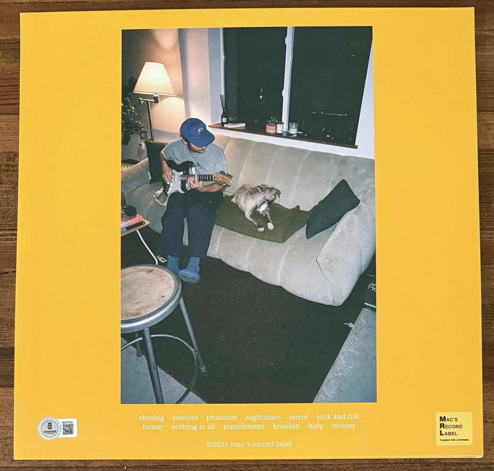 Mac DeMarco Signed Guitar Orange Vinyl LP Jacket Cover Autograph BAS Beckett COA, image 4