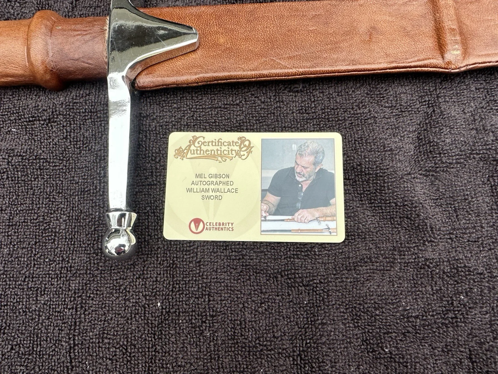 Mel Gibson — Mel Gibson Autographed Braveheart William Wallace Stainless Steel Sword & Sheath, image 3