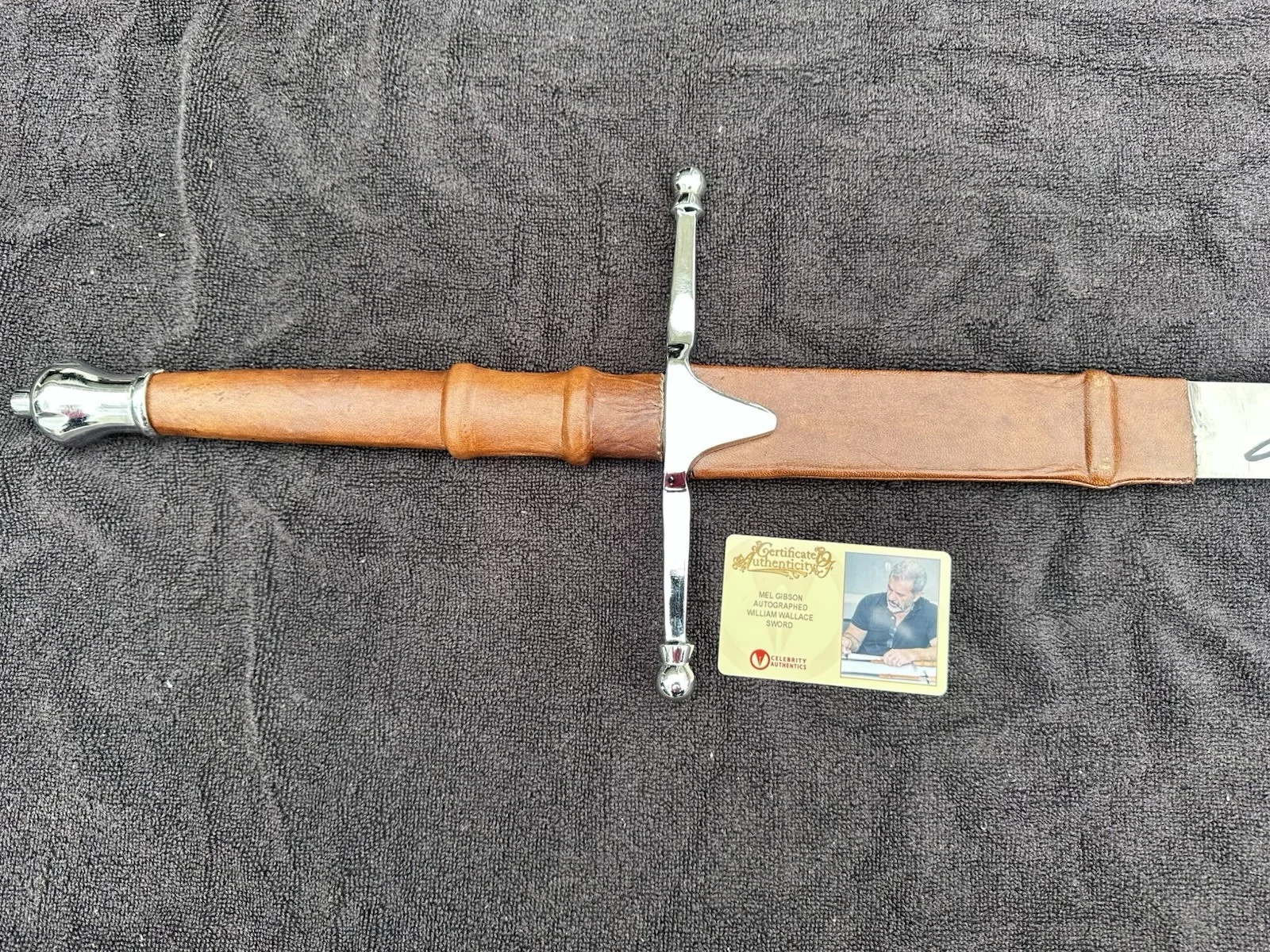Mel Gibson — Mel Gibson Autographed Braveheart William Wallace Stainless Steel Sword & Sheath, image 4