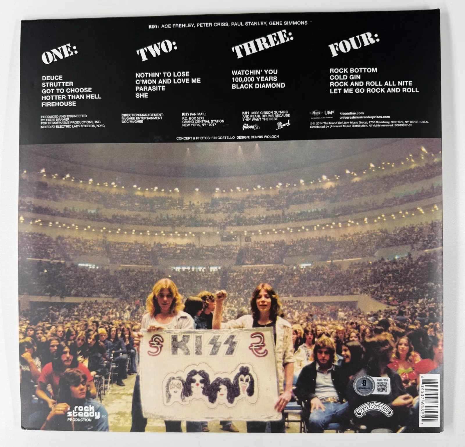 PAUL STANLEY SIGNED KISS ALIVE VINYL ALBUM BAS BECKETT AUTHENTICATED BOLD PAINT, изображение 2