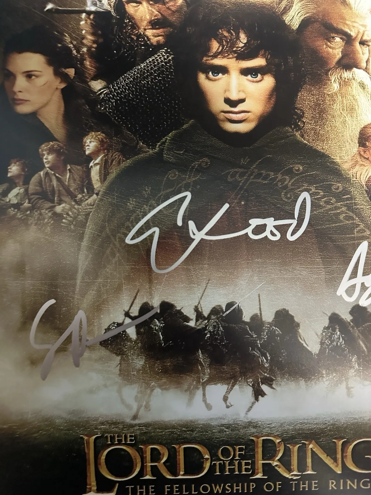 Elijah Wood Sean Astin Andy Serkis — ELIJAH WOOD, SEAN ASTIN & ANDY SERKIS signed auto 11x14 photo LORD OF THE RINGS!, изображение 2