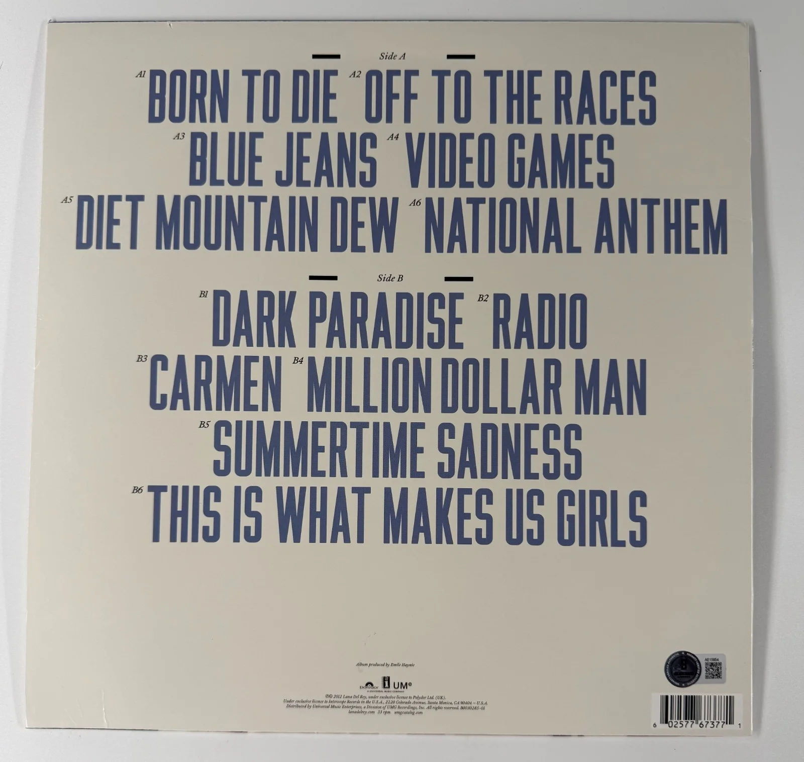 LANA DEL REY SIGNED BORN TO DIE VINYL ALBUM BAS BECKETT AUTHENTICATED BOLD PAINT, изображение 3