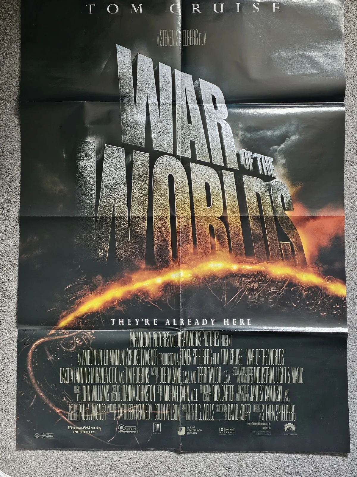 2005 Tom Cruise War Of The Worlds Movie Poster Double Sided, изображение 2