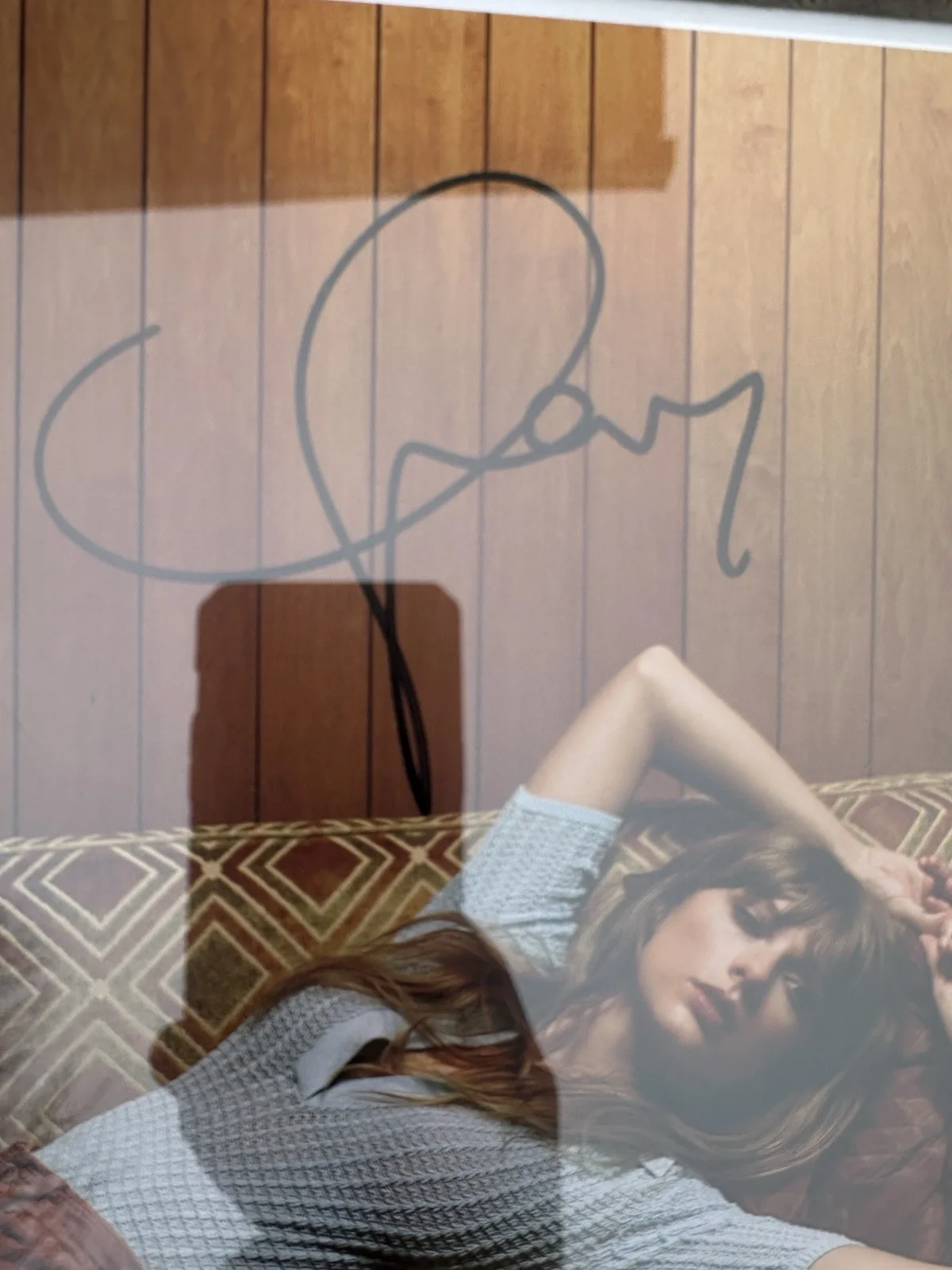 Taylor Swift Signed Custom Framed "Midnights" Vinyl Album Cover Display (JSA), изображение 3