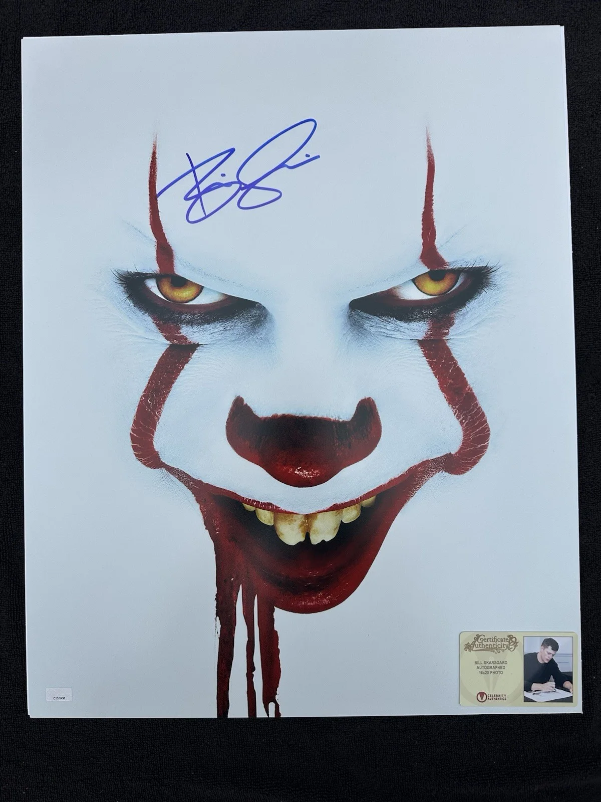 Bill skarsgard — Bill Skarsgard Signed Autographed 16x20 Pennywise IT Celebrity Authentics COA