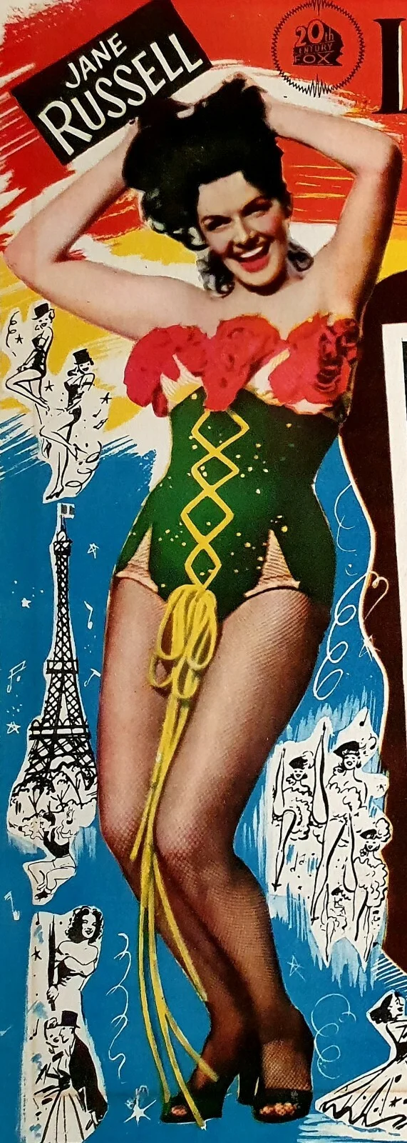 GENTLEMEN PREFER BLONDES VINTAGE ORIGINAL 1953 MEXICAN LOBBY CARD MONROE RUSSELL, изображение 3