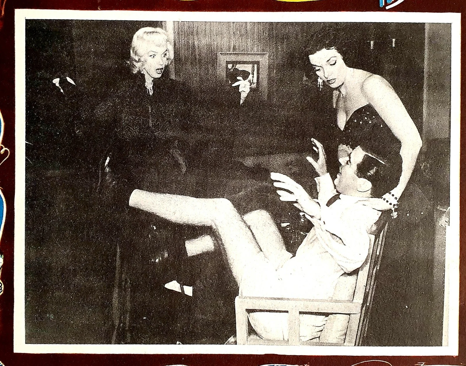GENTLEMEN PREFER BLONDES VINTAGE ORIGINAL 1953 MEXICAN LOBBY CARD MONROE RUSSELL, изображение 4