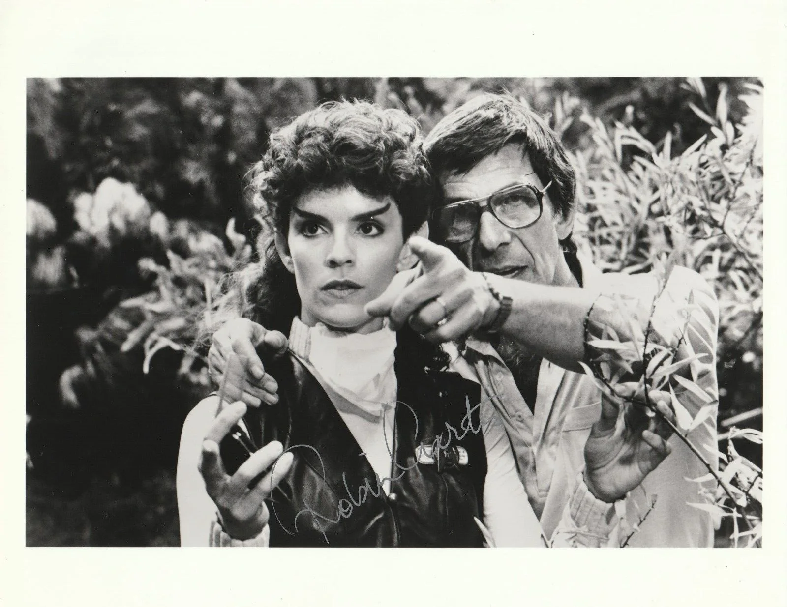 Leonard Nimoy — Star Trek OS search For Spock 8x10 Signed By Robin Curtis NO COA and 8x10 Pacard, image 3