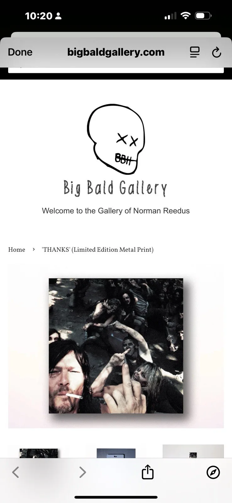 Norman Reedus — Norman Reedus AUTOGRAPHED The Walking Dead Metal Poster TWD JSA Certified Art TV, изображение 3
