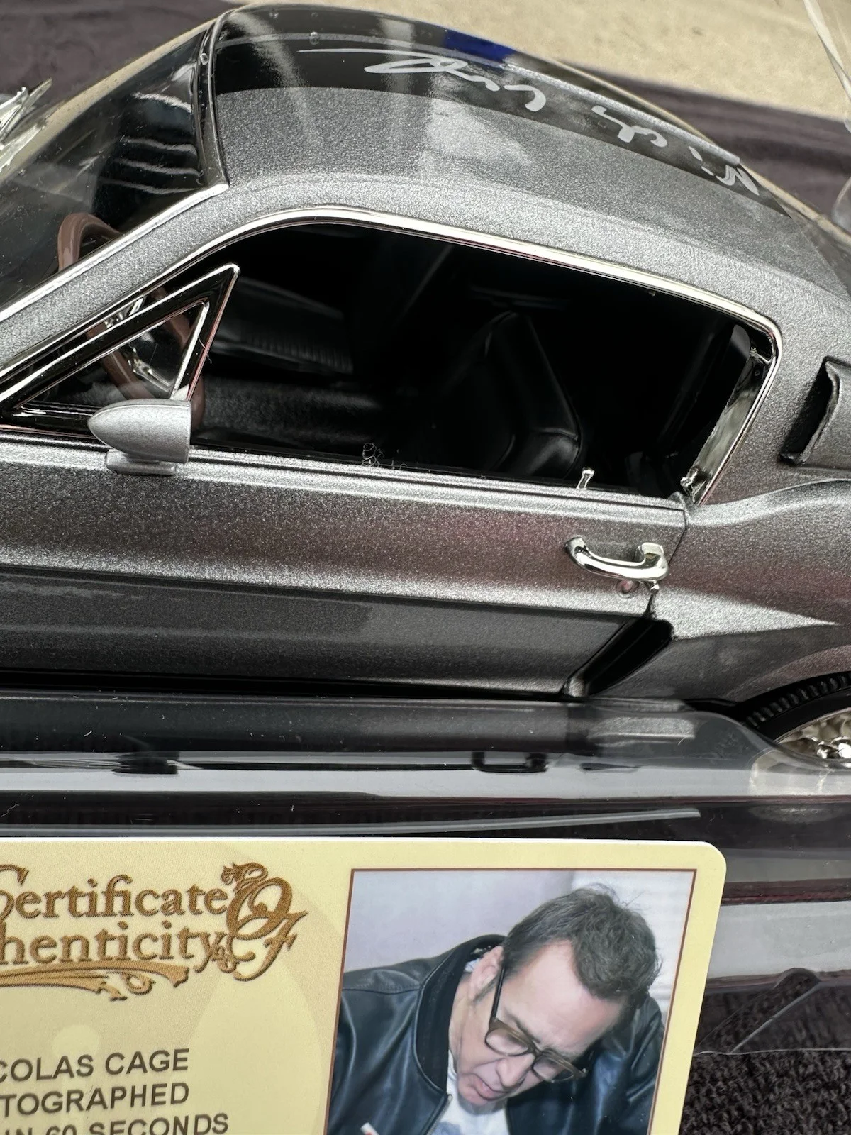 Nicolas Cage — Nicolas Cage Autographed Greenlight 1967 Mustang 1:18 Eleanor Gone In 60 Seconds, изображение 5