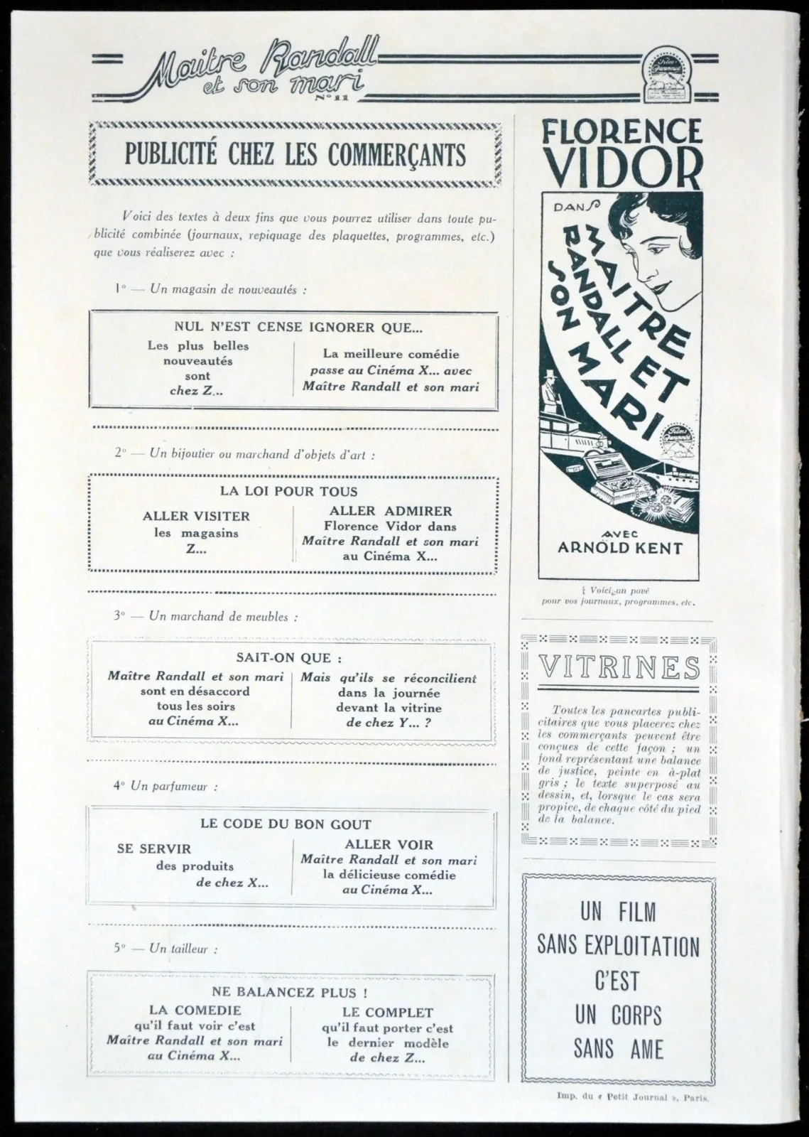 WORLD AT HER FEET 1927 Florence Vidor, Arnold Kent FRENCH PRESSBOOK, изображение 5