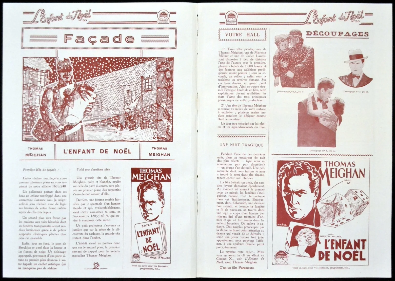 WE’RE ALL GAMBLERS 1927 Thomas Meighan, Marietta Millner FRENCH PRESSBOOK, image 3