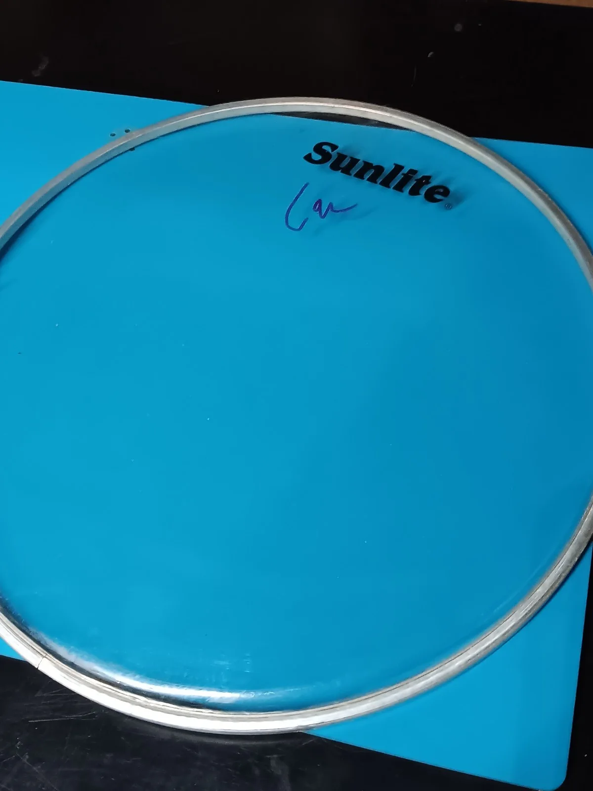 Sunlite Drumhead Lars Ulrich Autographed Original Signed Music Collectible, image 2