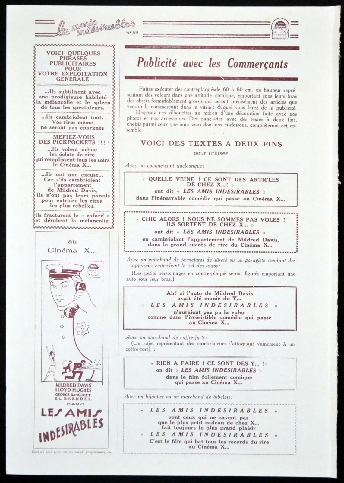TOO MANY CROOKS 1928 Mildred Davis Lloyd Hughes George Bancroft FRENCH PRESSBOOK, image 5