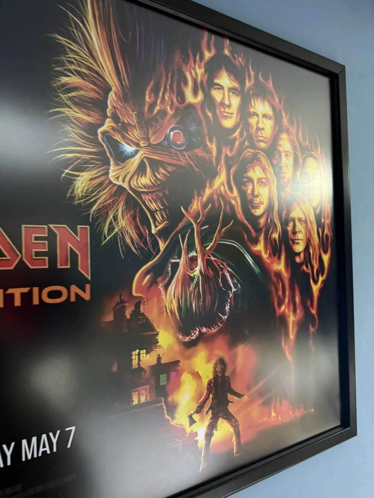 IRON MAIDEN – BURNING AMBITION – ORIGINAL PROMOTIONAL POSTER – 30 x 40 – ROLLED, изображение 2