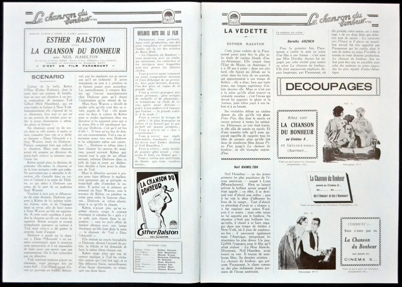 TEN MODERN COMMANDMENTS 1927 Esther Ralston, Neil Hamilton FRENCH PRESSBOOK, изображение 2