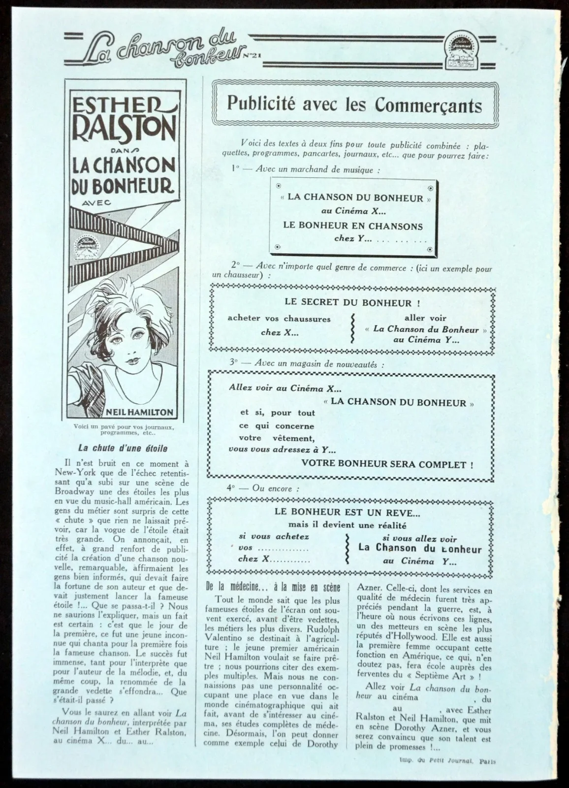 TEN MODERN COMMANDMENTS 1927 Esther Ralston, Neil Hamilton FRENCH PRESSBOOK, изображение 5