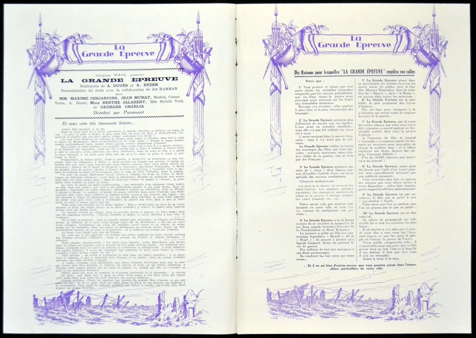 SOUL OF FRANCE 1928 Georges Charlia, Michèle Verly, Jean Murat FRENCH PRESSBOOK, изображение 2