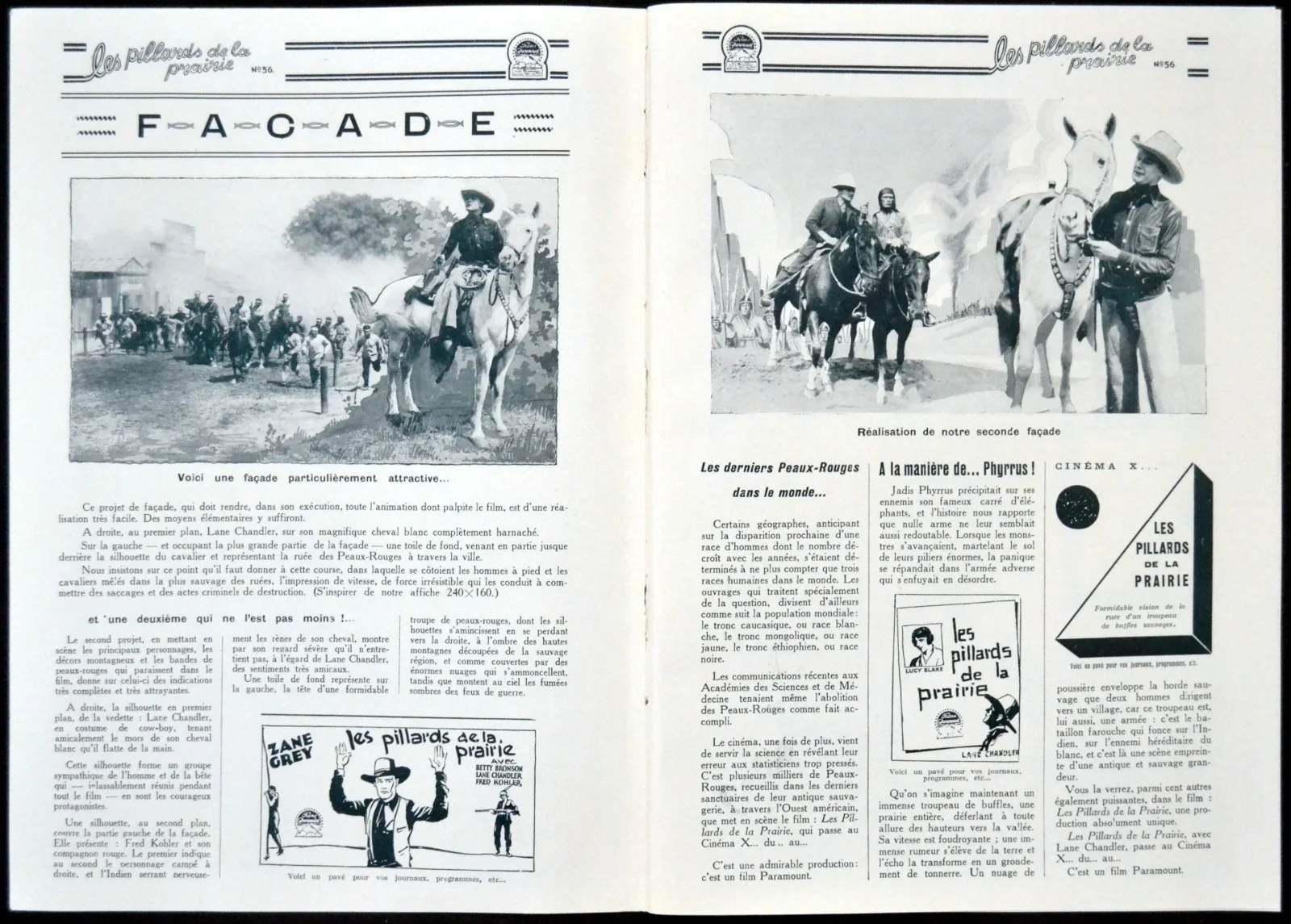 OPEN RANGE 1927 Betty Bronson, Lane Chandler, Fred Kohler FRENCH PRESSBOOK, изображение 3