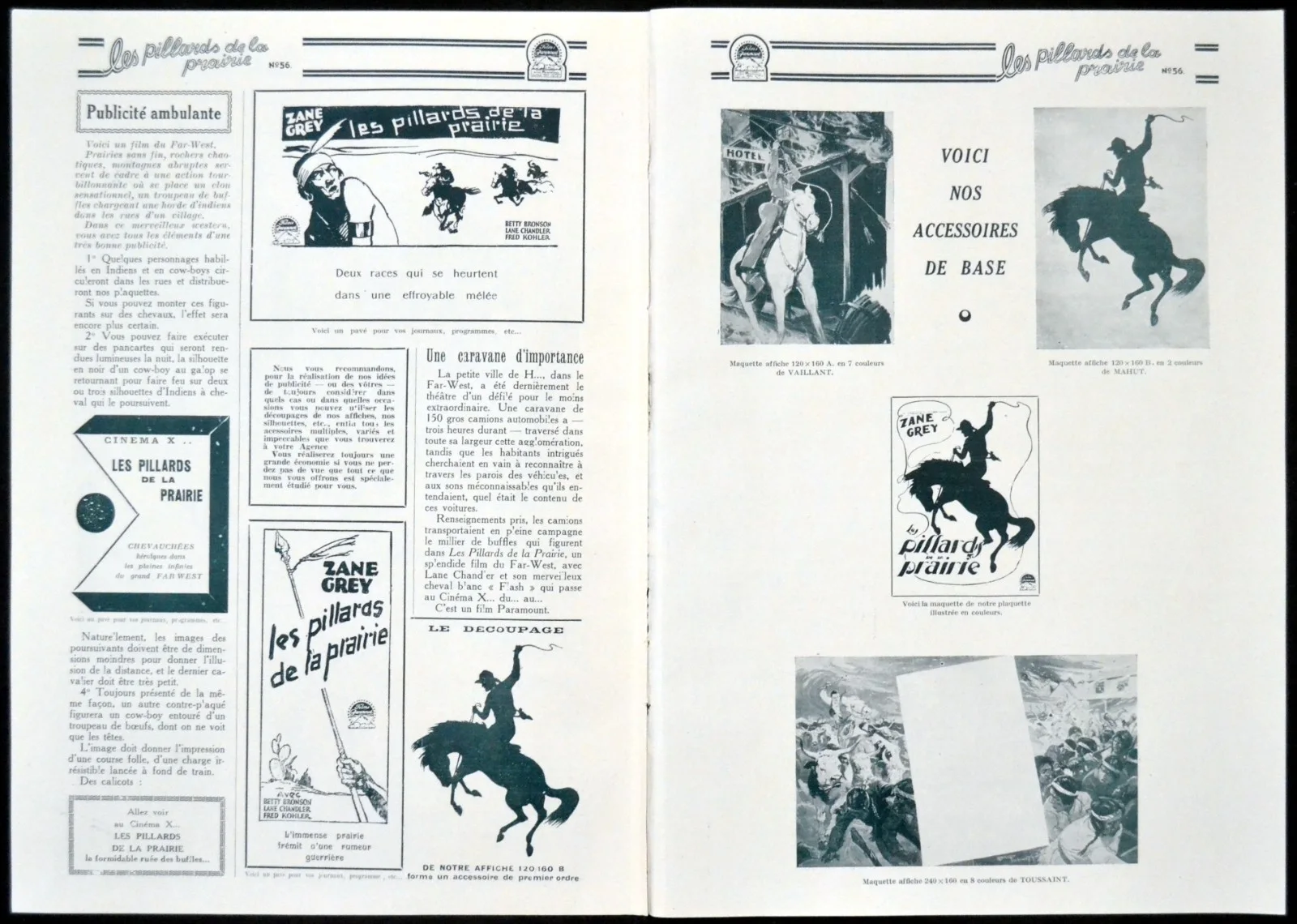 OPEN RANGE 1927 Betty Bronson, Lane Chandler, Fred Kohler FRENCH PRESSBOOK, изображение 4