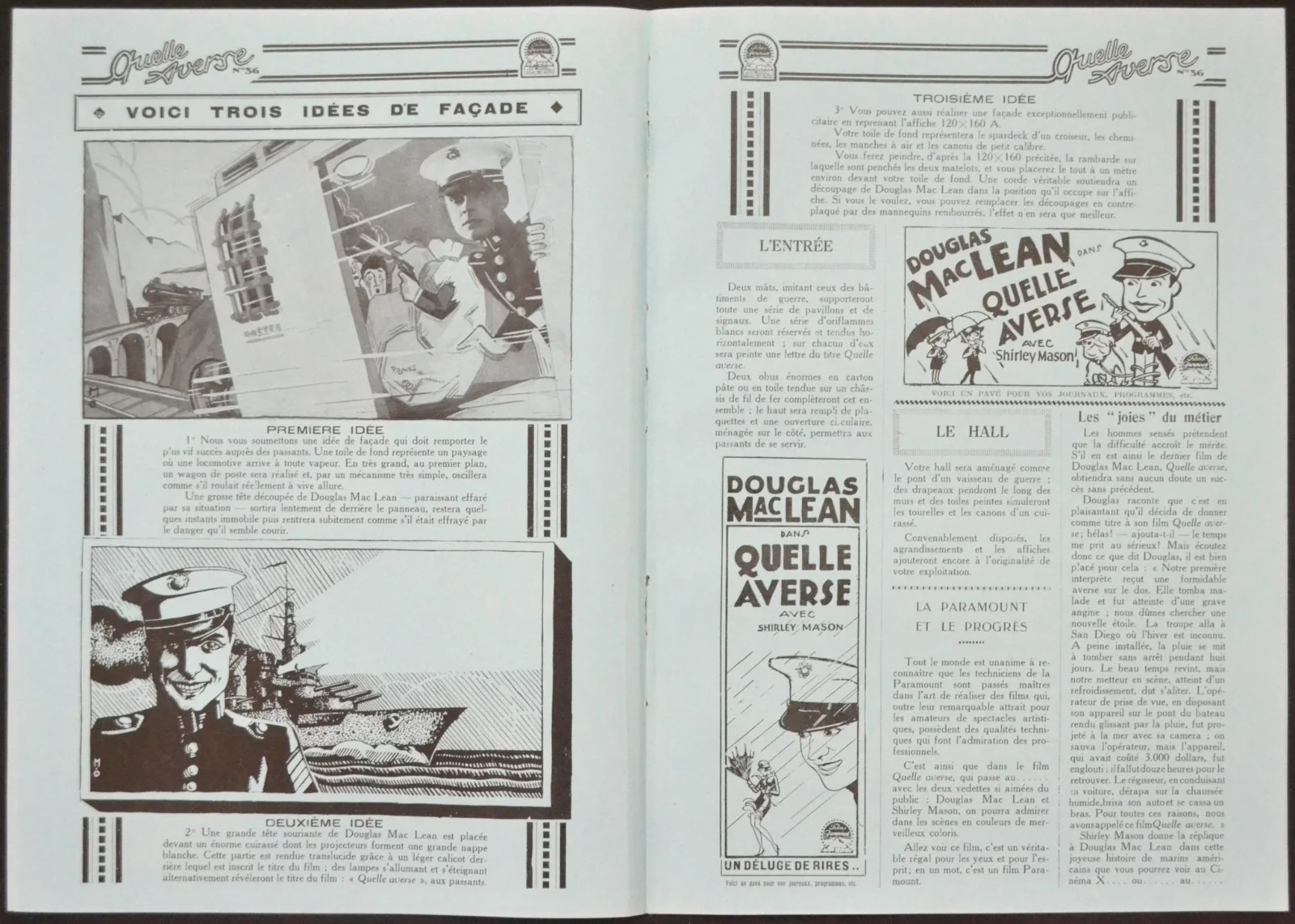 LET IT RAIN 1927 Douglas MacLean, Shirley Mason, Wade Boteler FRENCH PRESSBOOK, image 3