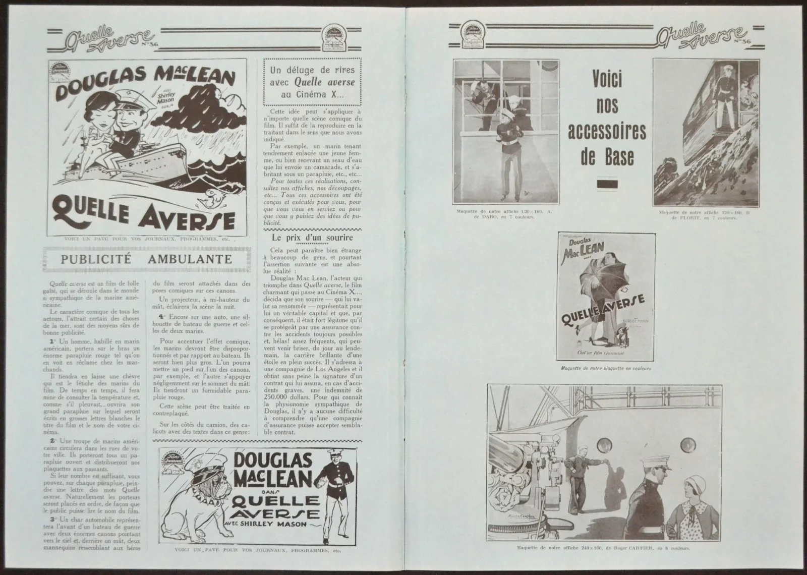LET IT RAIN 1927 Douglas MacLean, Shirley Mason, Wade Boteler FRENCH PRESSBOOK, image 4