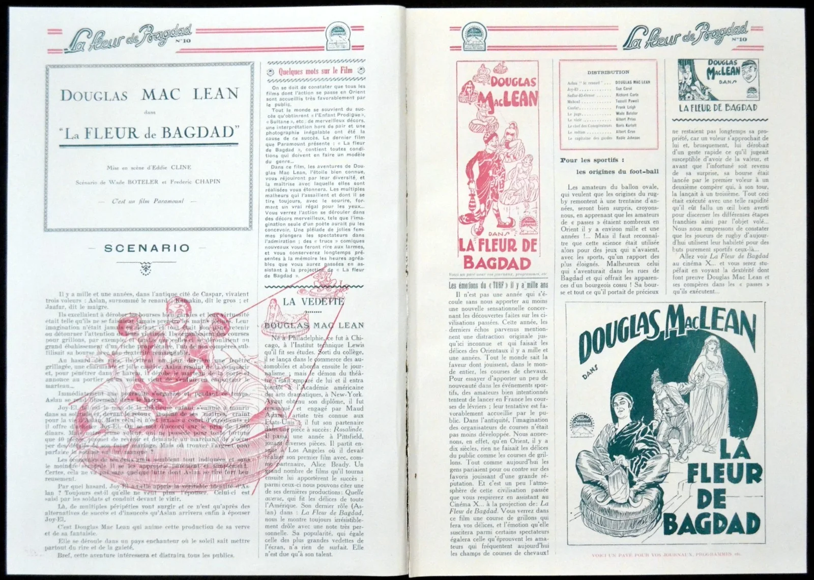 SOFT CUSHIONS 1927 Douglas MacLean, Sue Carol, Boris Karloff FRENCH PRESSBOOK, изображение 2