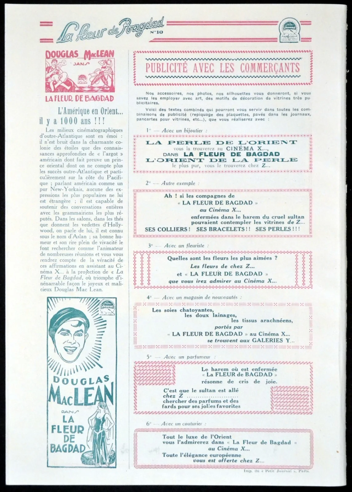 SOFT CUSHIONS 1927 Douglas MacLean, Sue Carol, Boris Karloff FRENCH PRESSBOOK, изображение 5
