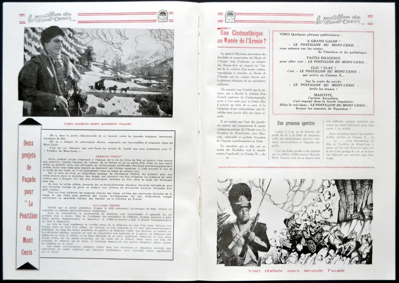 IL VETTURALE DEL MONCENISIO 1927 Bartolomeo Pagano FRENCH PRESSBOOK, изображение 3