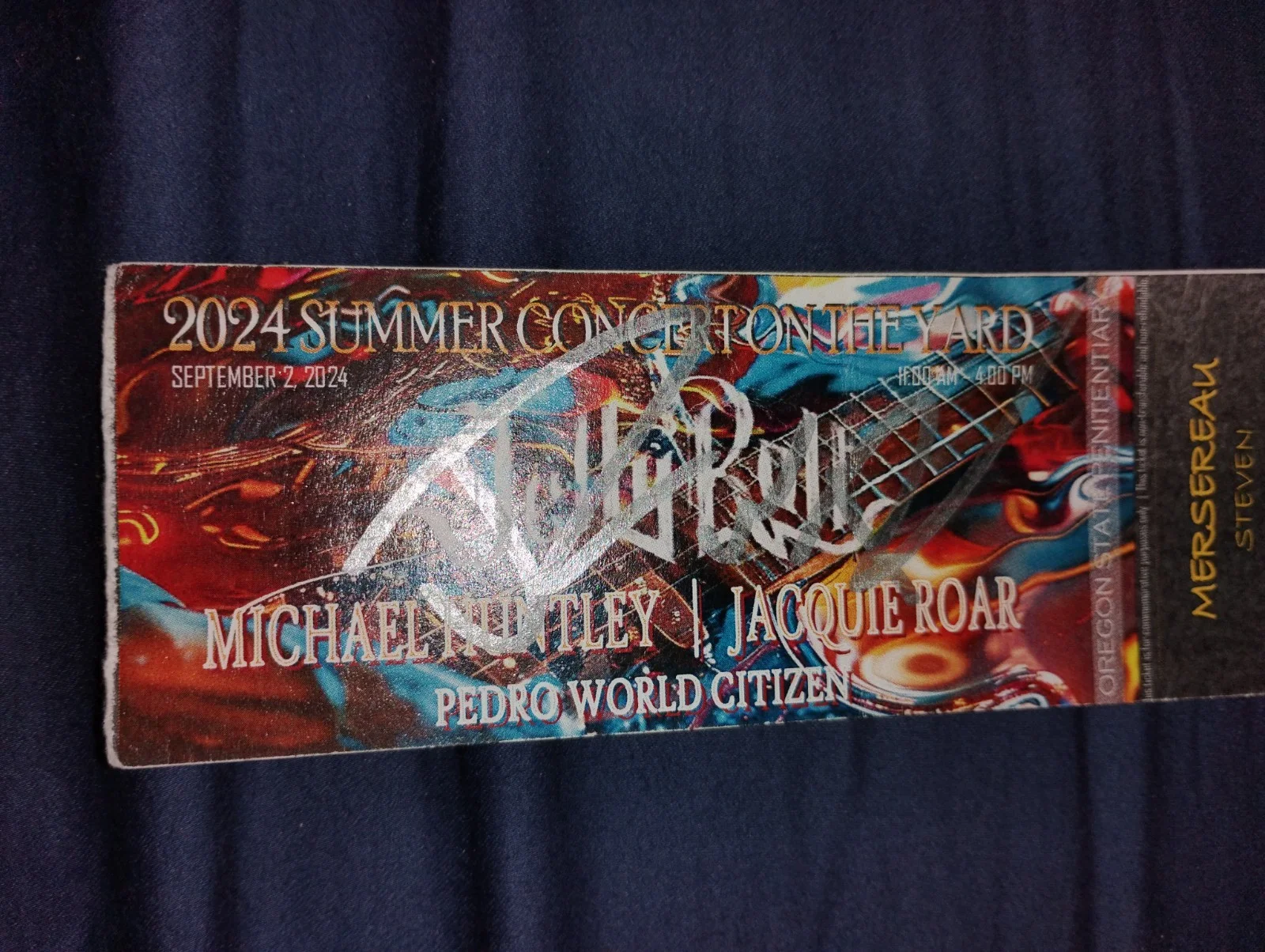 autographed OSP concert ticket jelly roll, image 2