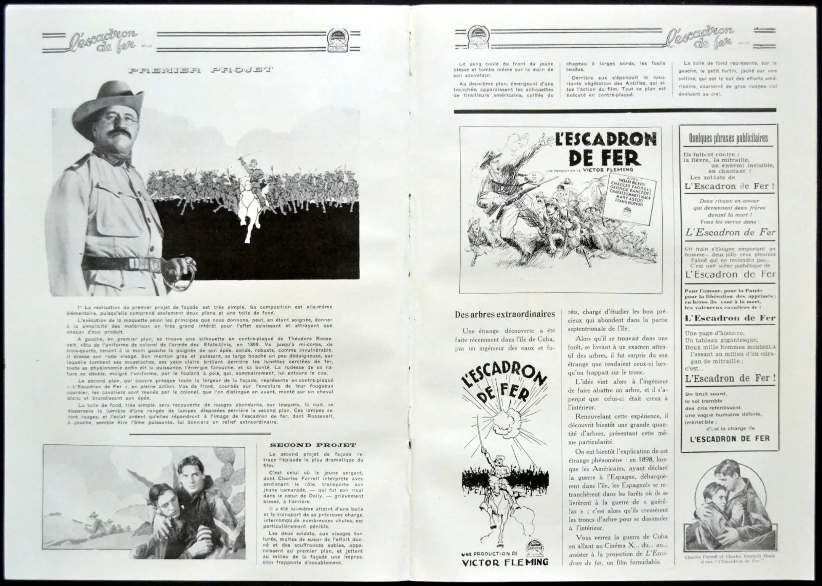 ROUGH RIDERS 1927 Noah Beery, Charles Farrell, George Bancroft FRENCH PRESSBOOK, image 3