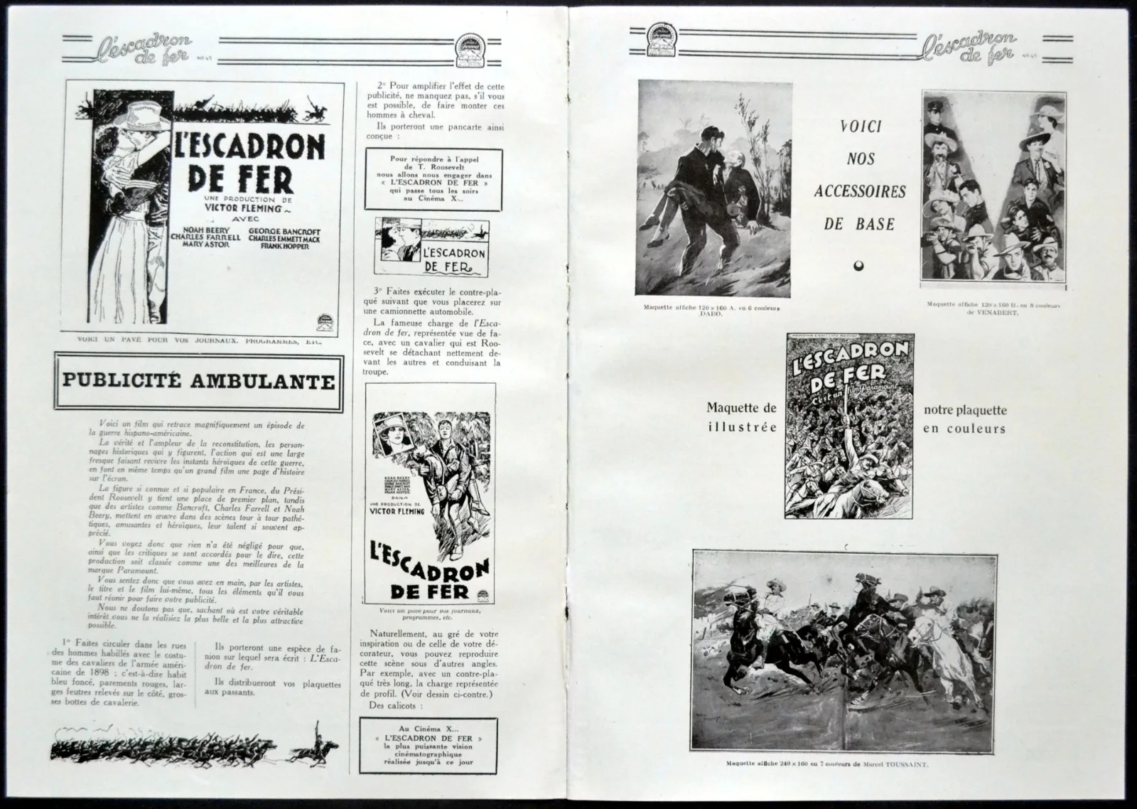 ROUGH RIDERS 1927 Noah Beery, Charles Farrell, George Bancroft FRENCH PRESSBOOK, image 4