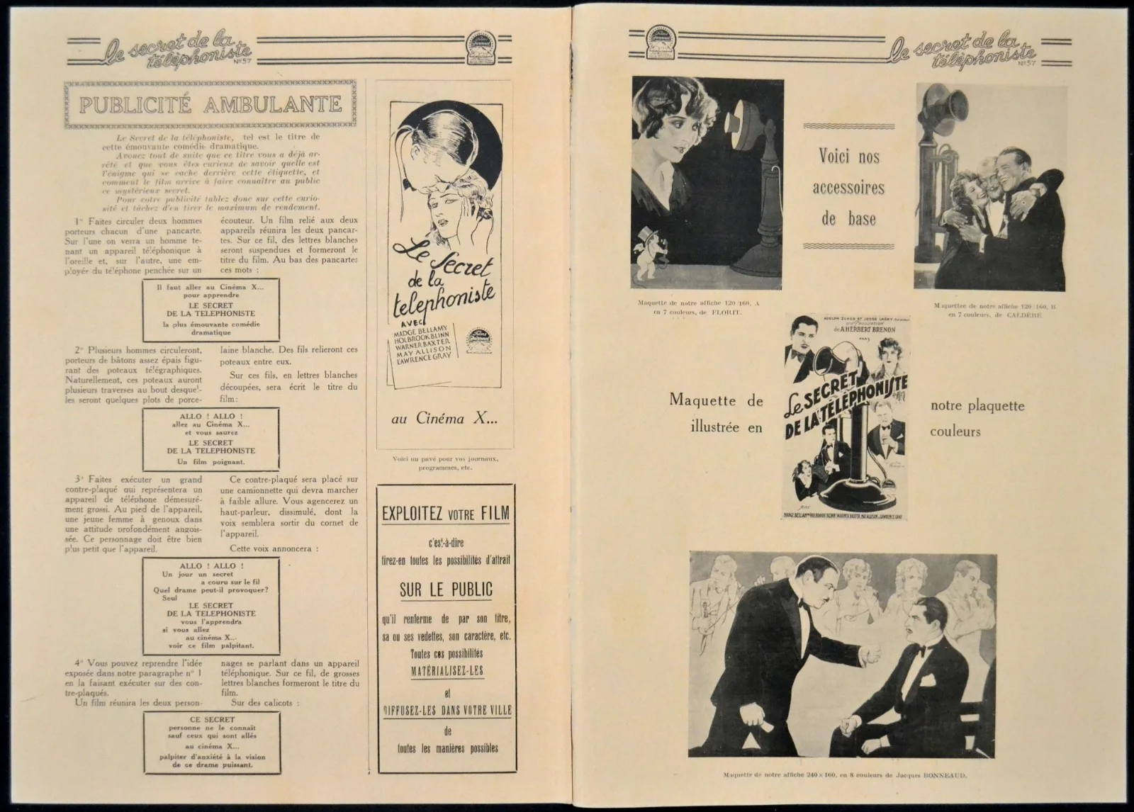TELEPHONE GIRL 1927 Madge Bellamy Holbrook Blinn Warner Baxter FRENCH PRESSBOOK, изображение 4
