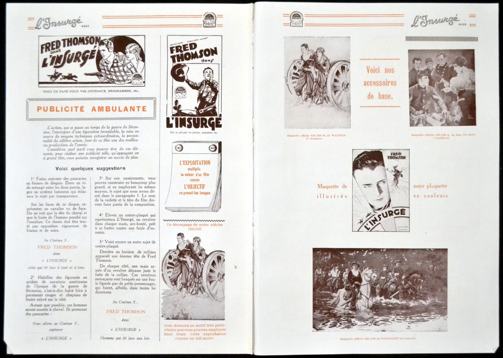 OUTLAW RIDER 1927 Fred Thomson, Nora Lane, Montagu Love FRENCH PRESSBOOK, изображение 4