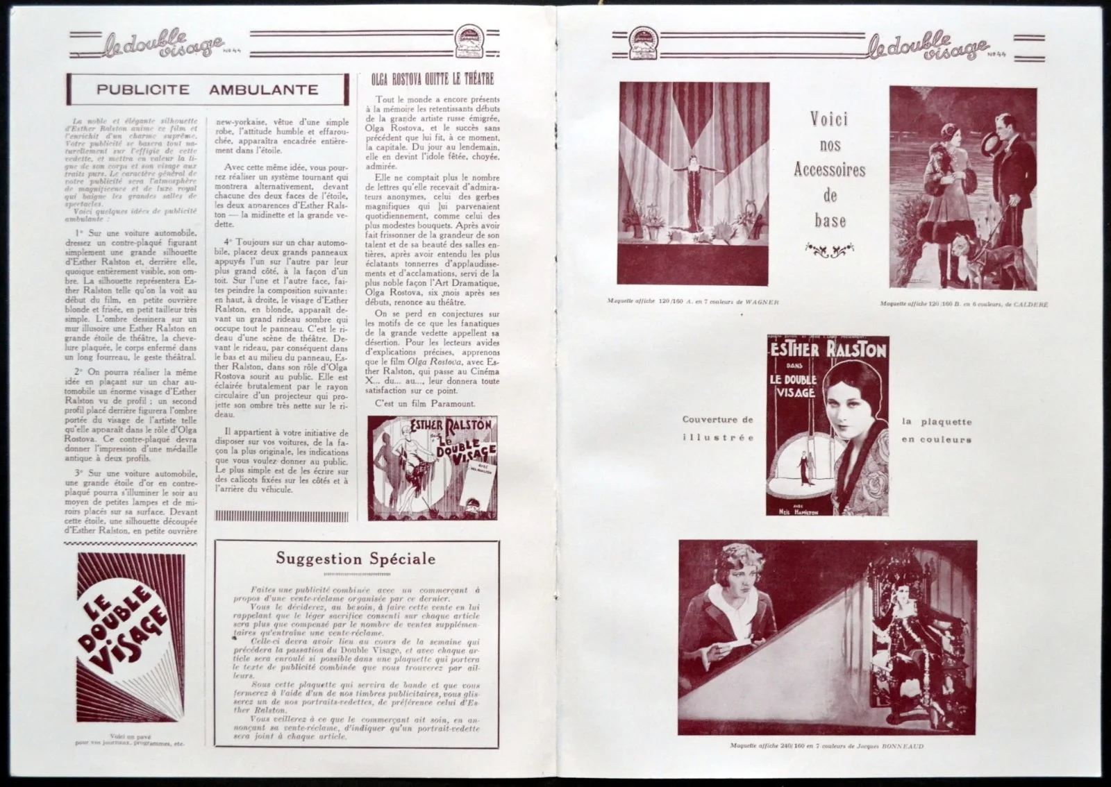 SPOTLIGHT 1927 Esther Ralston, Neil Hamilton Nicholas Soussanin FRENCH PRESSBOOK, изображение 4