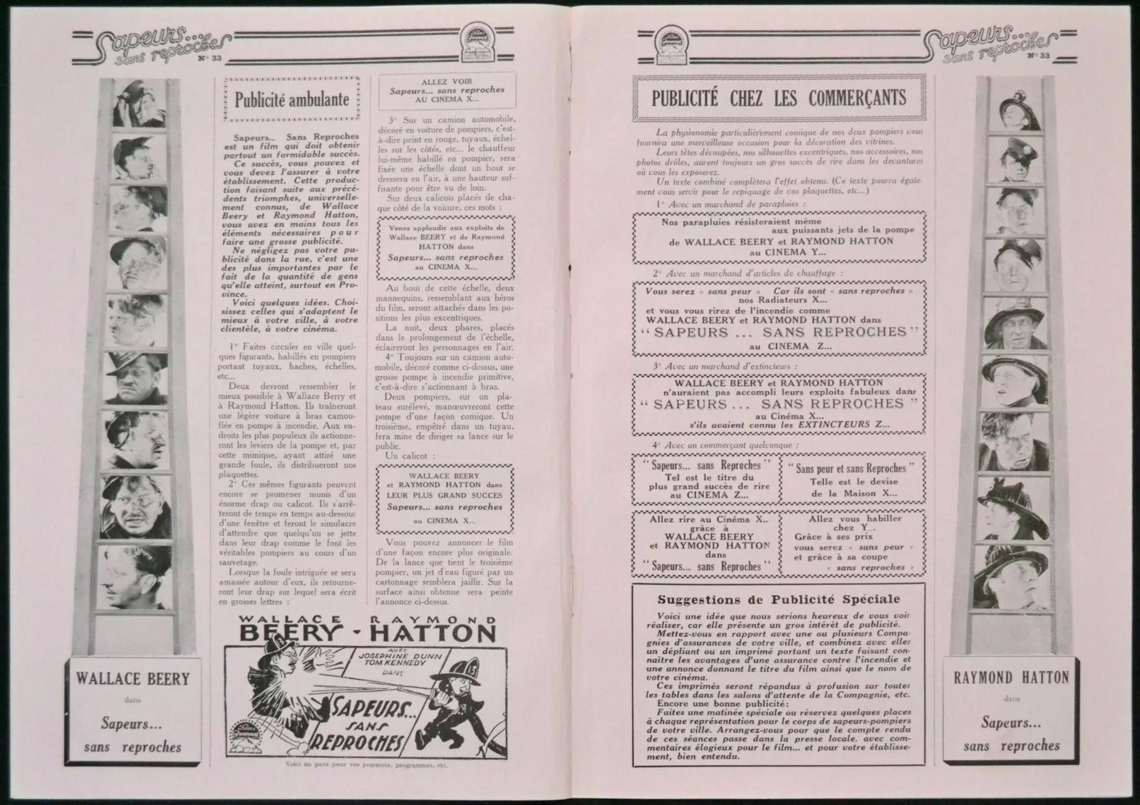 FIREMAN, SAVE MY CHILD 1927 Wallace Beery, Raymond Hatton FRENCH PRESSBOOK, image 3