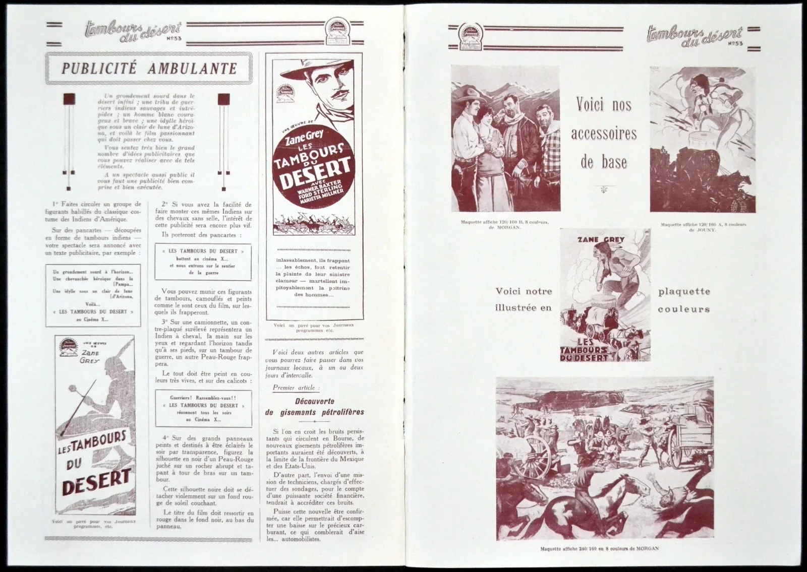 DRUMS OF THE DESERT 1927 Warner Baxter, Marietta Millner FRENCH PRESSBOOK, изображение 4