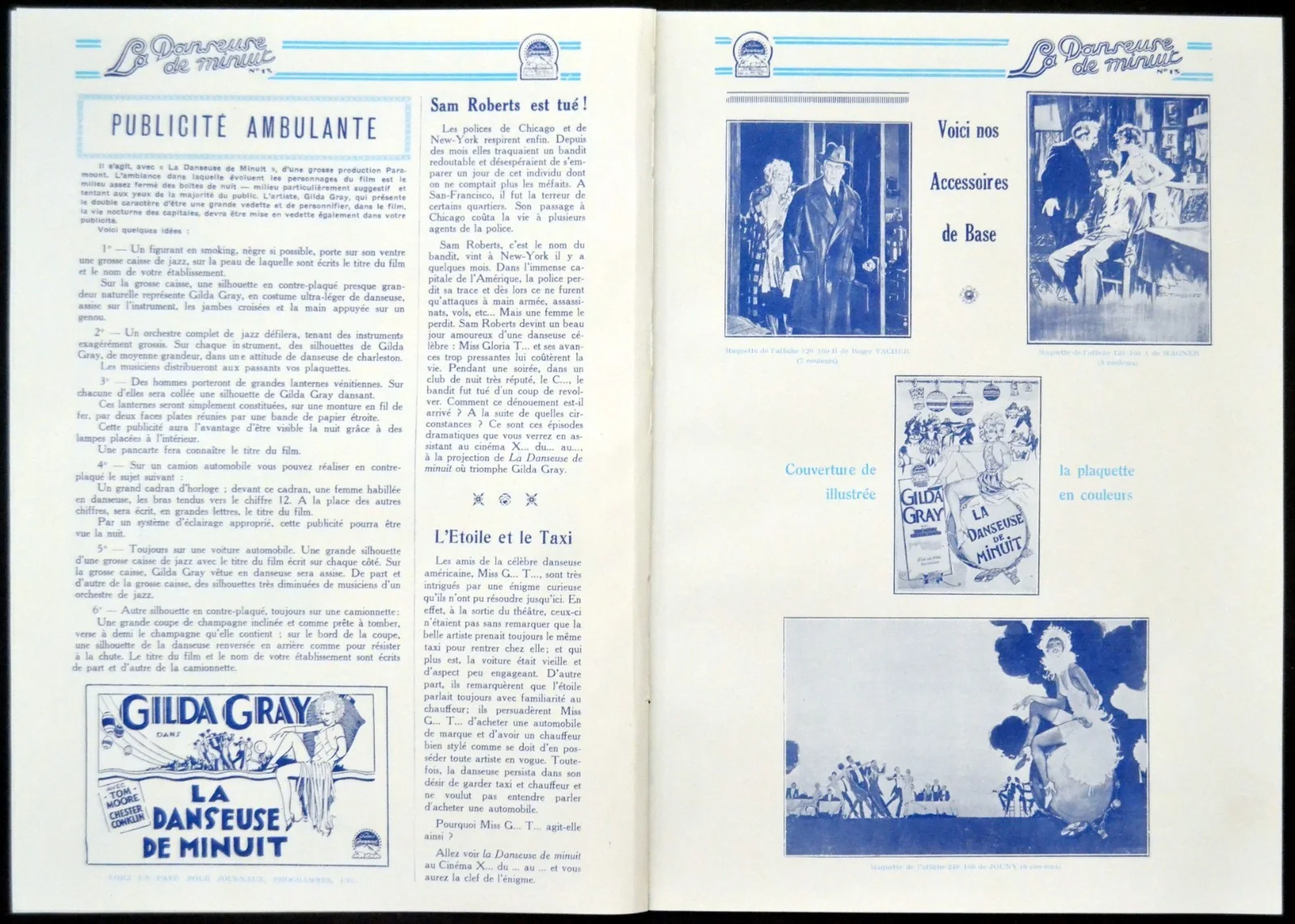CABARET 1927 Gilda Gray, Tom Moore, Chester Conklin FRENCH PRESSBOOK, изображение 4