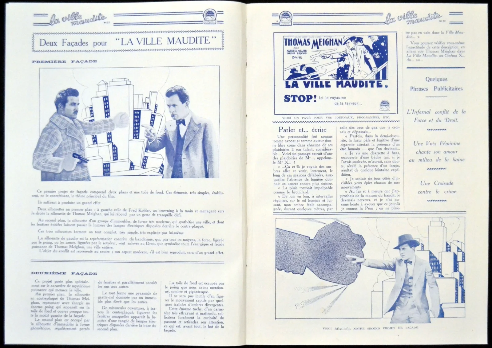 CITY GONE WILD 1927 Thomas Meighan, Louise Brooks FRENCH PRESSBOOK, изображение 3