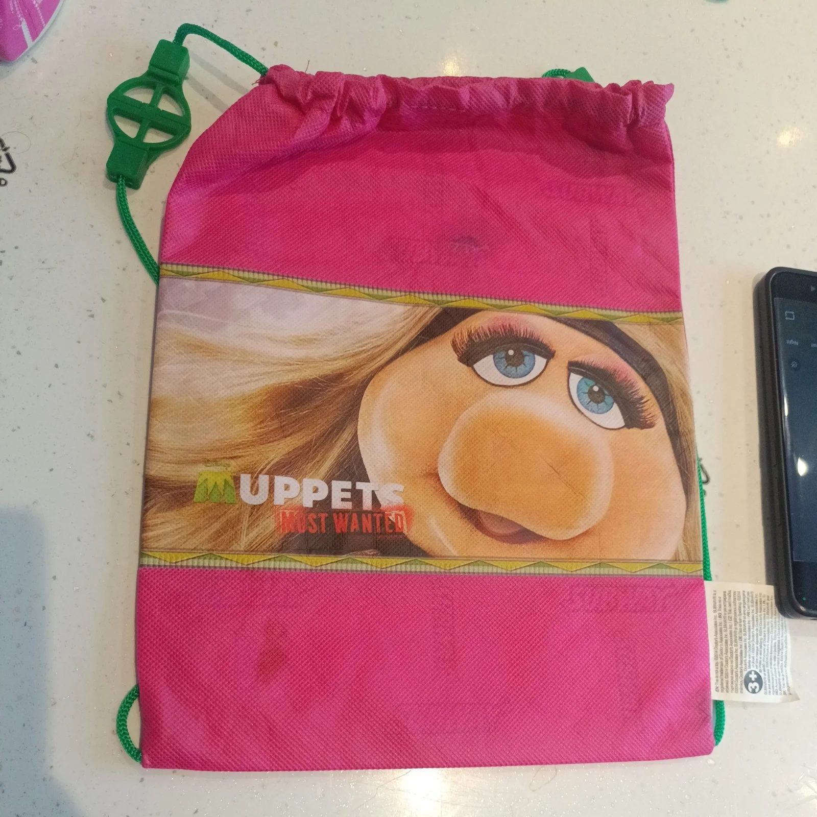 Muppets Most Wanted Beaker Kermit Miss Piggy 2014 Subway Drawstring Bags x 4, изображение 4