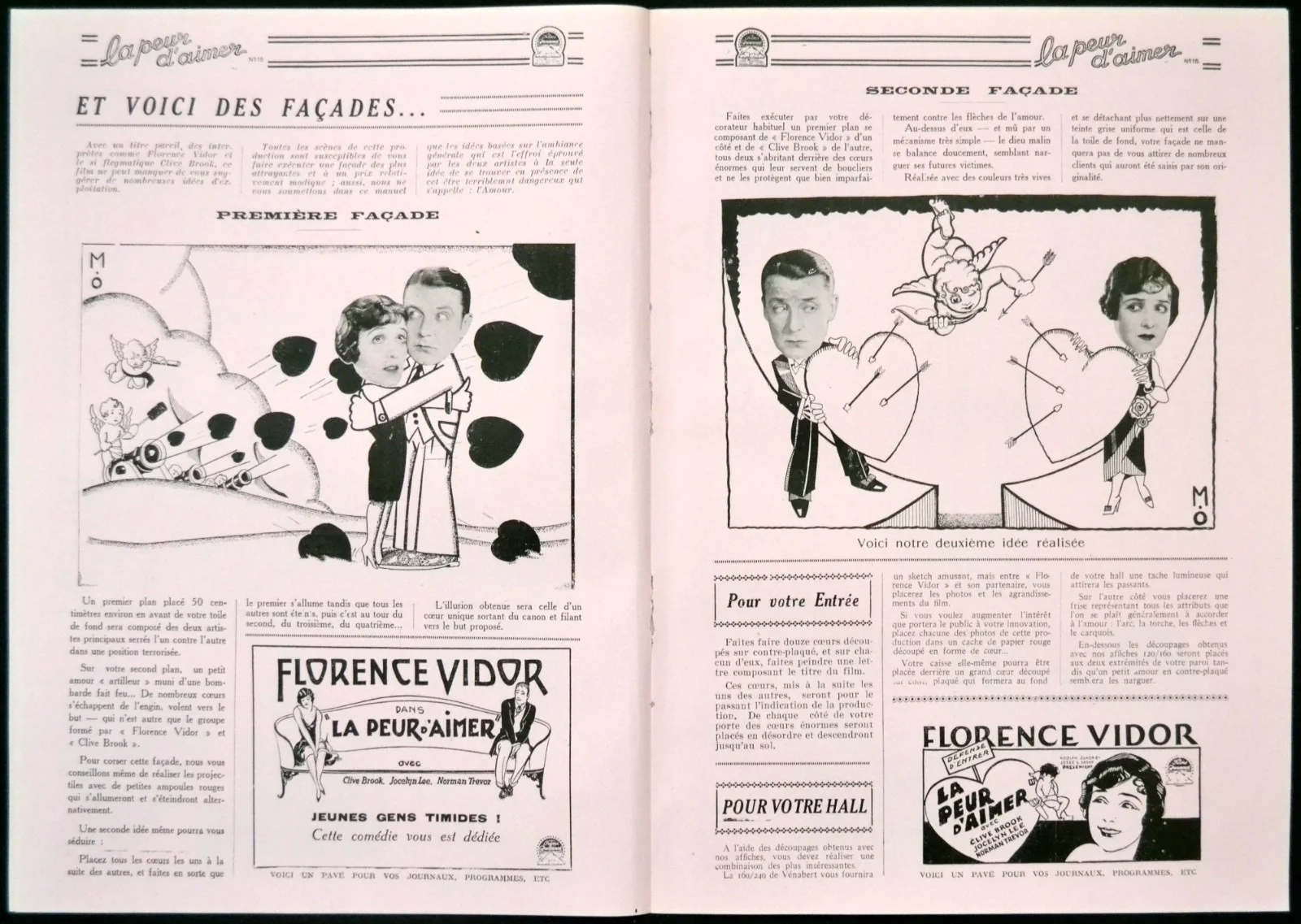 AFRAID TO LOVE 1927 Florence Vidor, Clive Brook, Norman Trevor FRENCH PRESSBOOK, изображение 3