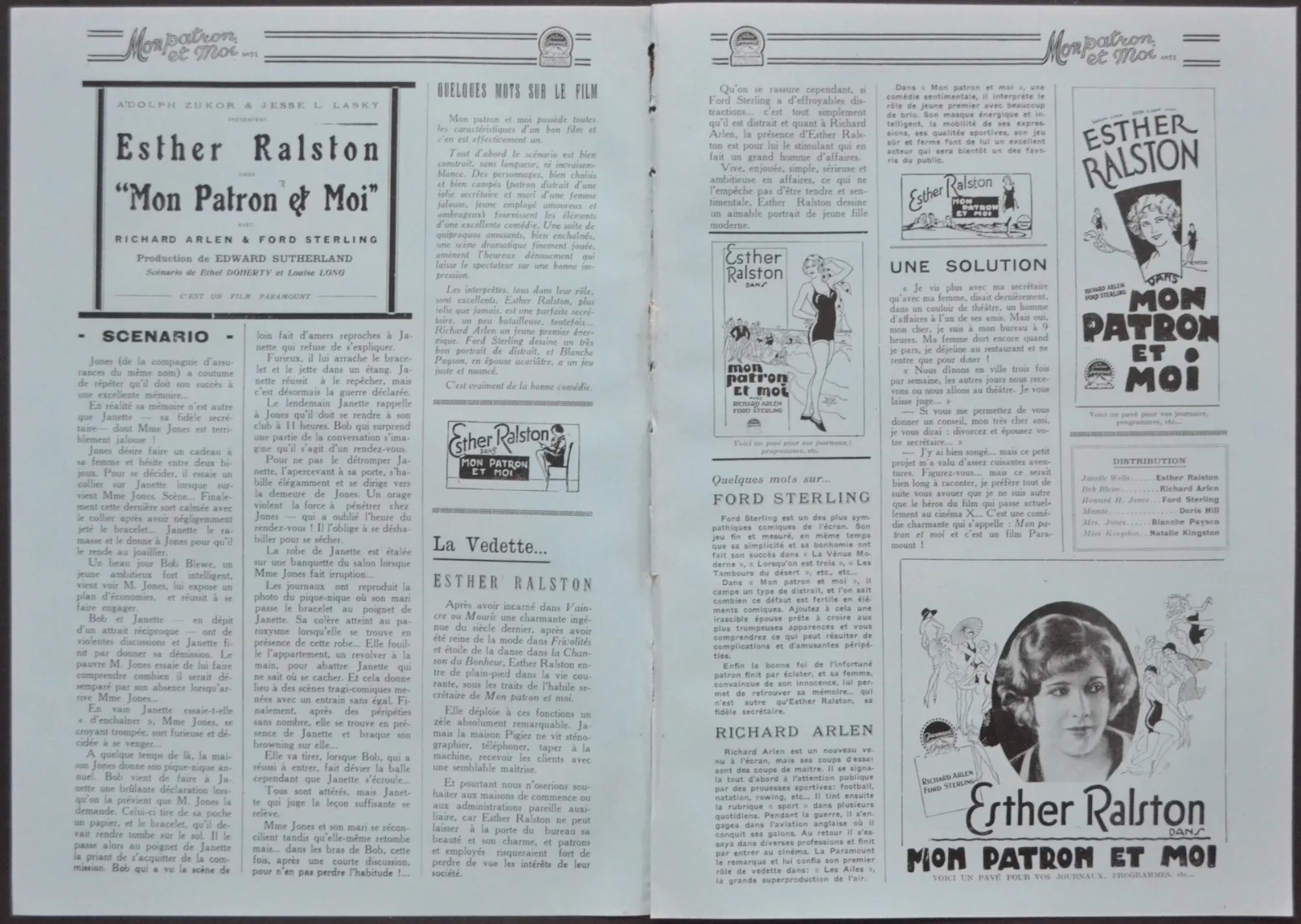 FIGURES DON’T LIE 1927 Esther Ralston, Richard Arlen FRENCH PRESSBOOK, изображение 2