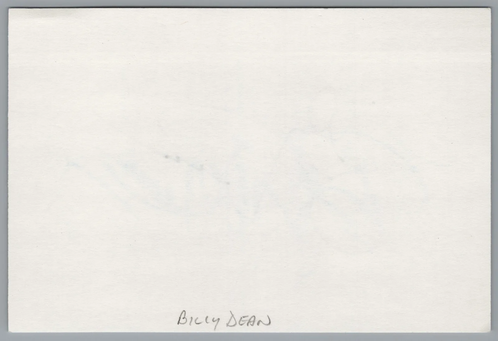 Billy Dean — Billy Dean Signed 4x6 Index Card Country Singer Songwriter Autographed, изображение 2