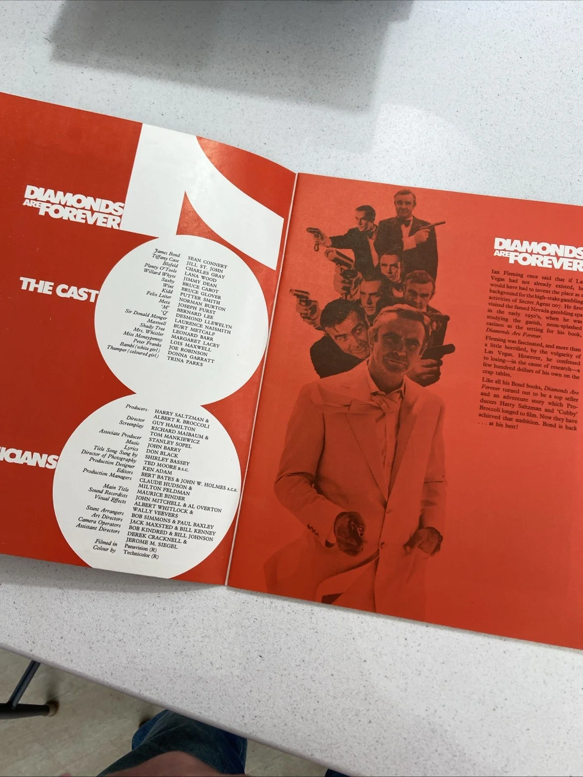 James Bond 007 Diamonds Are Forever Original Film Brochure 1971 Great Condition, image 3
