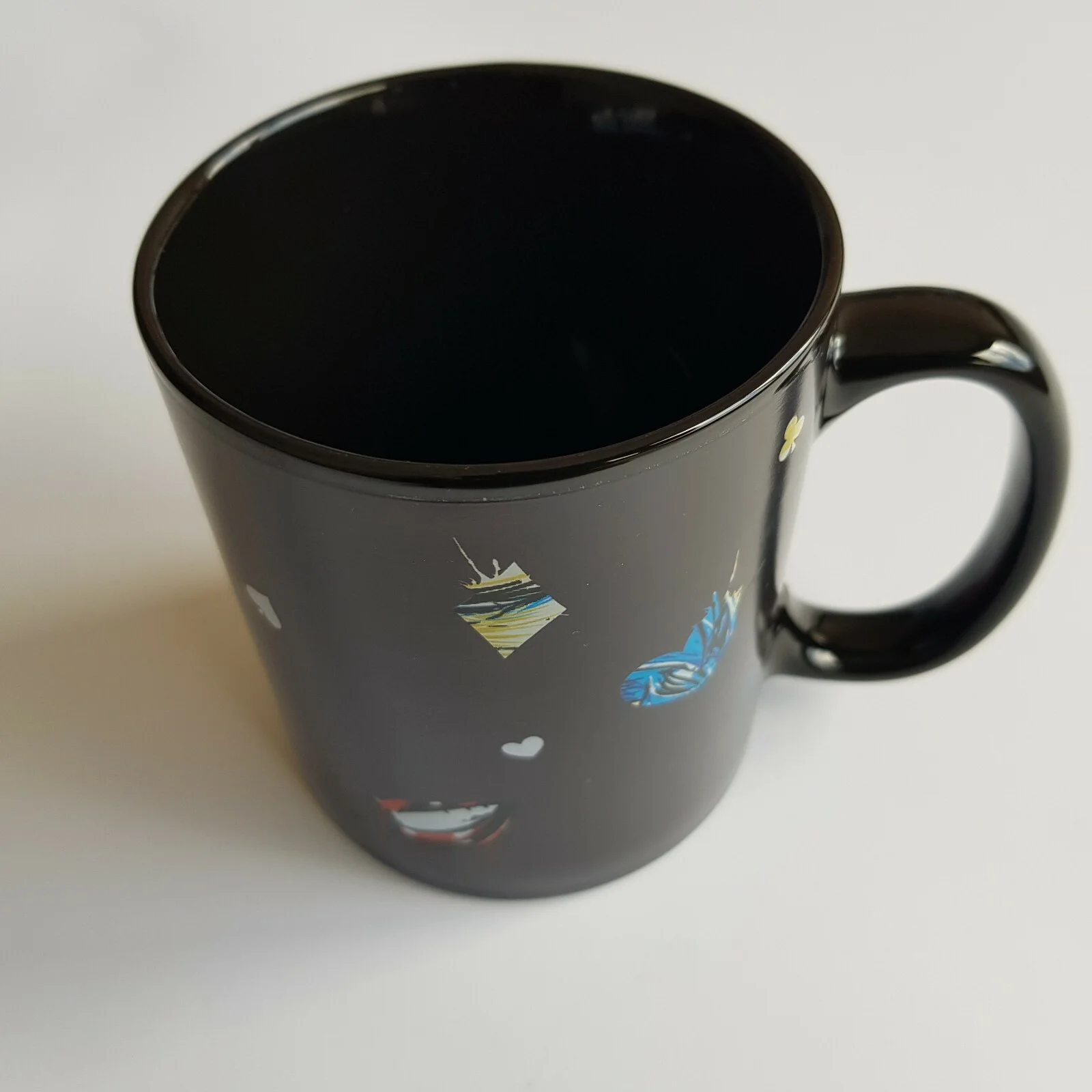 Batman Joker DC Comic ceramic coffee tea mug playing cards black Half Moon Bay, image 3