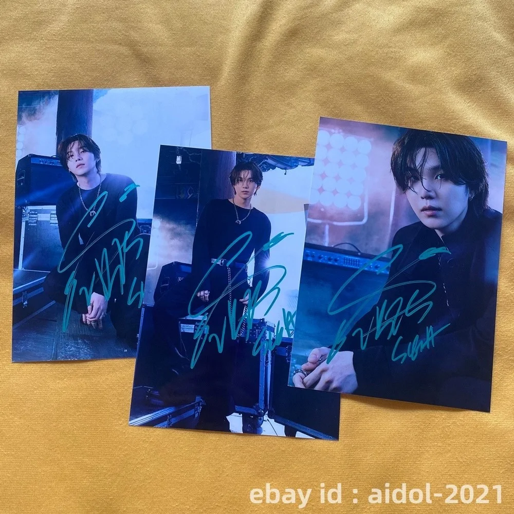 BTS SUGA AUTOGRAPHED SIGNED PHOTO K-POP GIFTS COLLECTION 5*7 2026, изображение 2